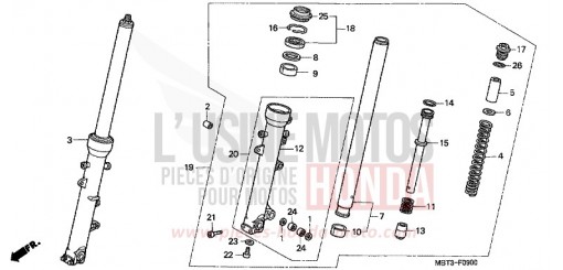 FOURCHETTE AVANT XL1000V2 de 2002